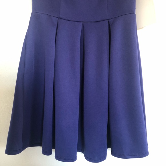 Honey and Rosie Purple Short Sleeves Mini Dress. - Picture 5 of 8
